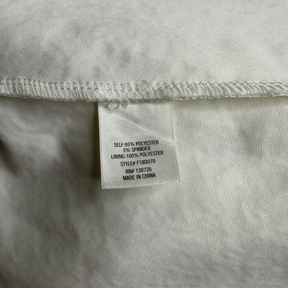 Francescas A-Line Dress Small S Off-White Full Lace Sleeveless Knee Length - Picture 12 of 13